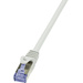 LogiLink CQ3021S RJ45 Câble réseau, câble patch CAT 6a S/FTP 0.50 m blanc ignifuge, avec cliquet d'encastrement