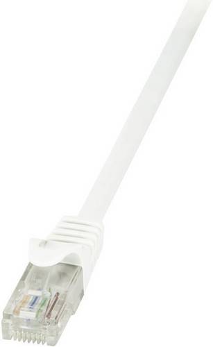 LogiLink RJ45 Netzwerk Anschlusskabel CAT 6 U/UTP 20.00m Weiß mit Rastnasenschutz