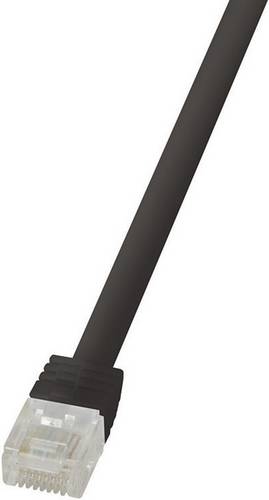 LogiLink RJ45 Netzwerk Anschlusskabel CAT 6 U/UTP 10.00m Schwarz hochflexibel