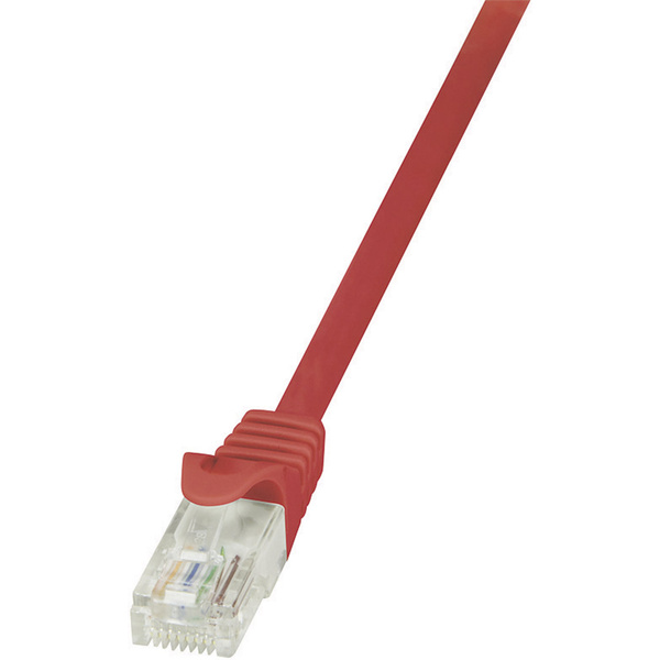 Câble réseau RJ45 CAT 6 U / UTP LogiLink - 2 connecteurs RJ45 - 0,50 m - Rouge - CP2024U