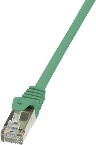 LogiLink RJ45 Netzwerk Anschlusskabel CAT 5e SF/UTP 0.50m Grün mit Rastnasenschutz