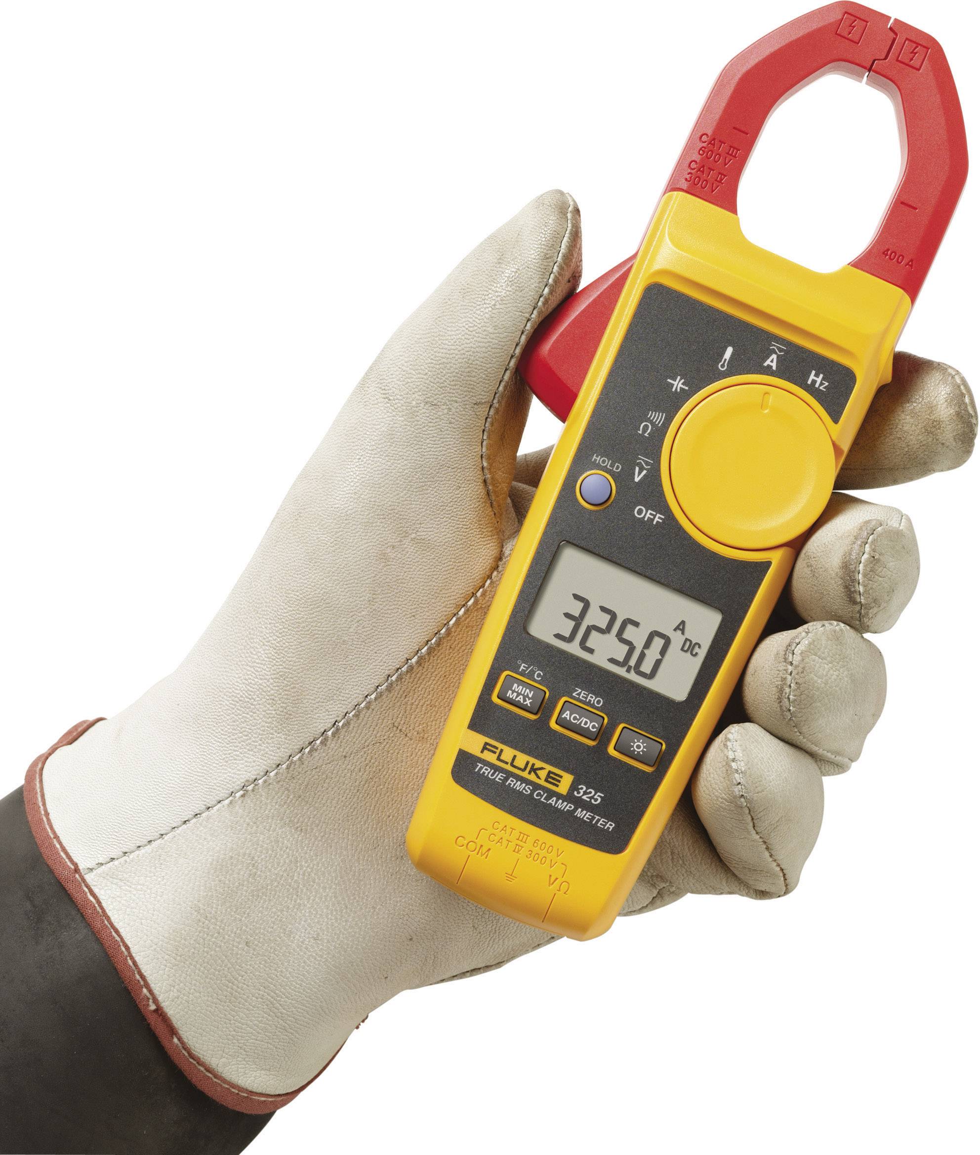 Fluke 325 Stromzange, Hand-Multimeter kalibriert (ISO) digital CAT III 600 V, CAT IV 300 V Anzeige
