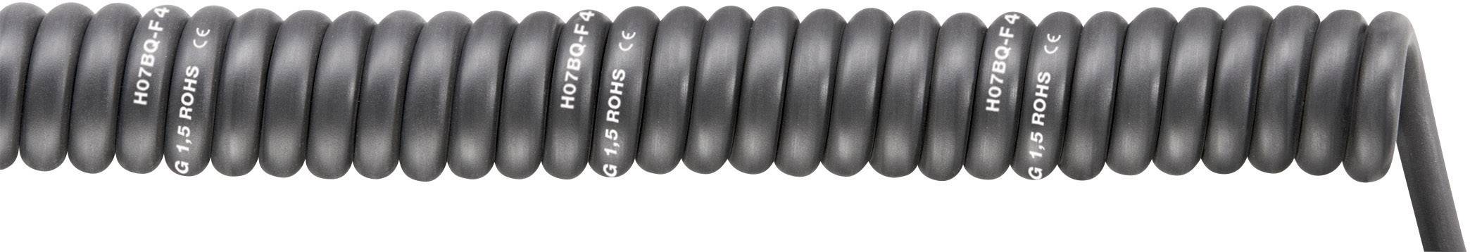 LAPP 70002760 Spiralkabel SPIRAL H07BQ-F 1500mm / 4500mm 5G 1.50mm² Schwarz 1St.