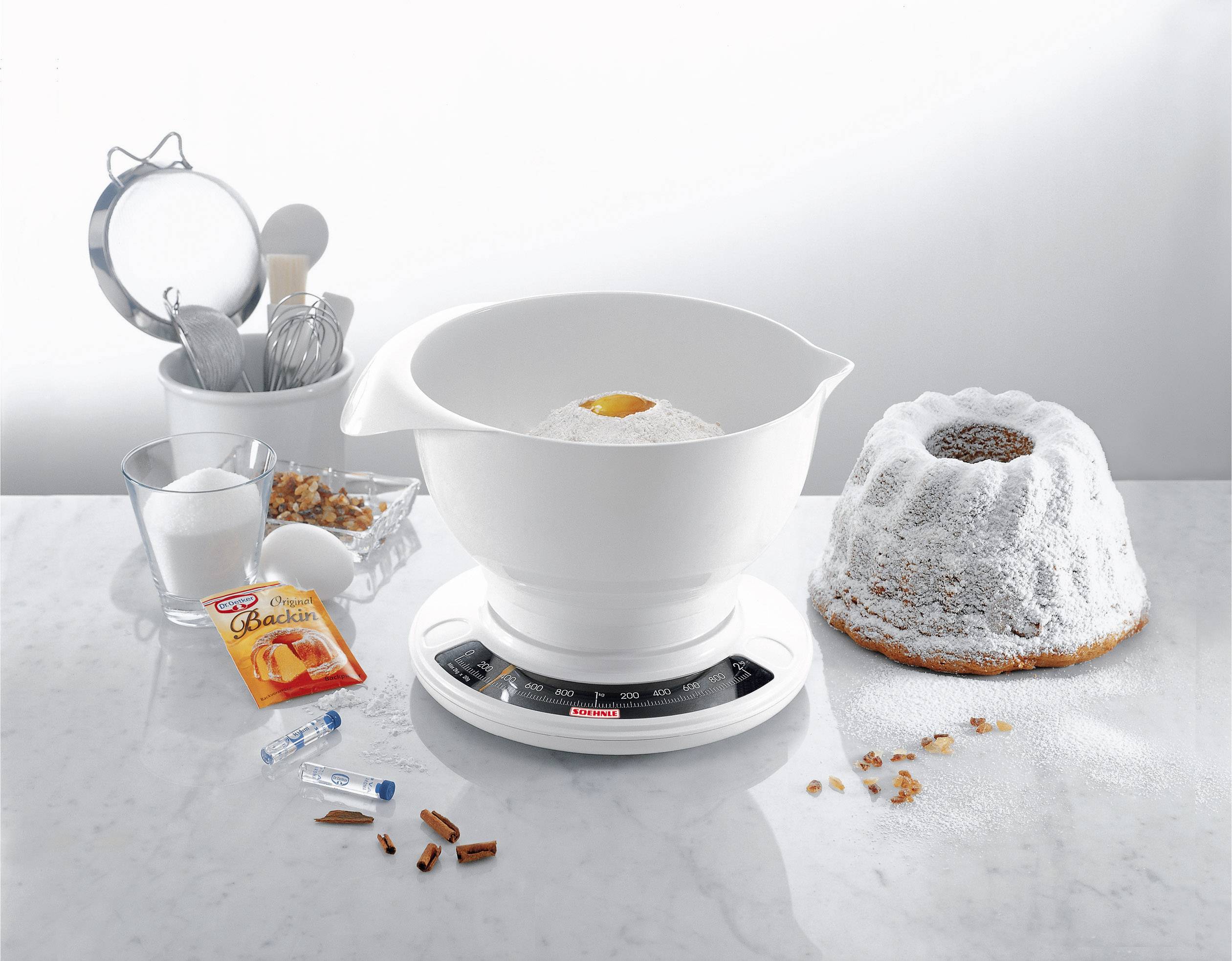 Soehnle Culina Pro Küchenwaage analog mit Messschale Wägebereich (max.)=5kg Weiß 265 x 265 x 180