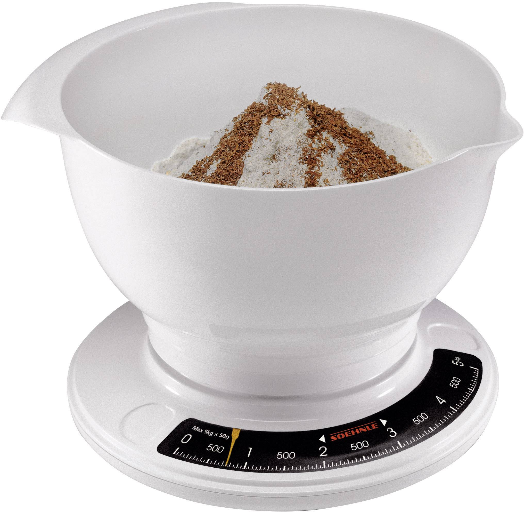 Soehnle Culina Pro Küchenwaage analog mit Messschale Wägebereich (max.)=5kg Weiß 265 x 265 x 180