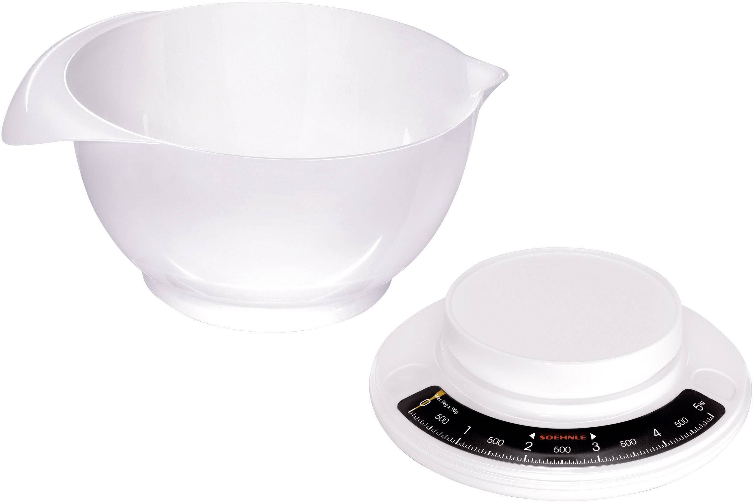 Soehnle Culina Pro Küchenwaage analog mit Messschale Wägebereich (max.)=5 kg Weiß 265 x 265 x 180