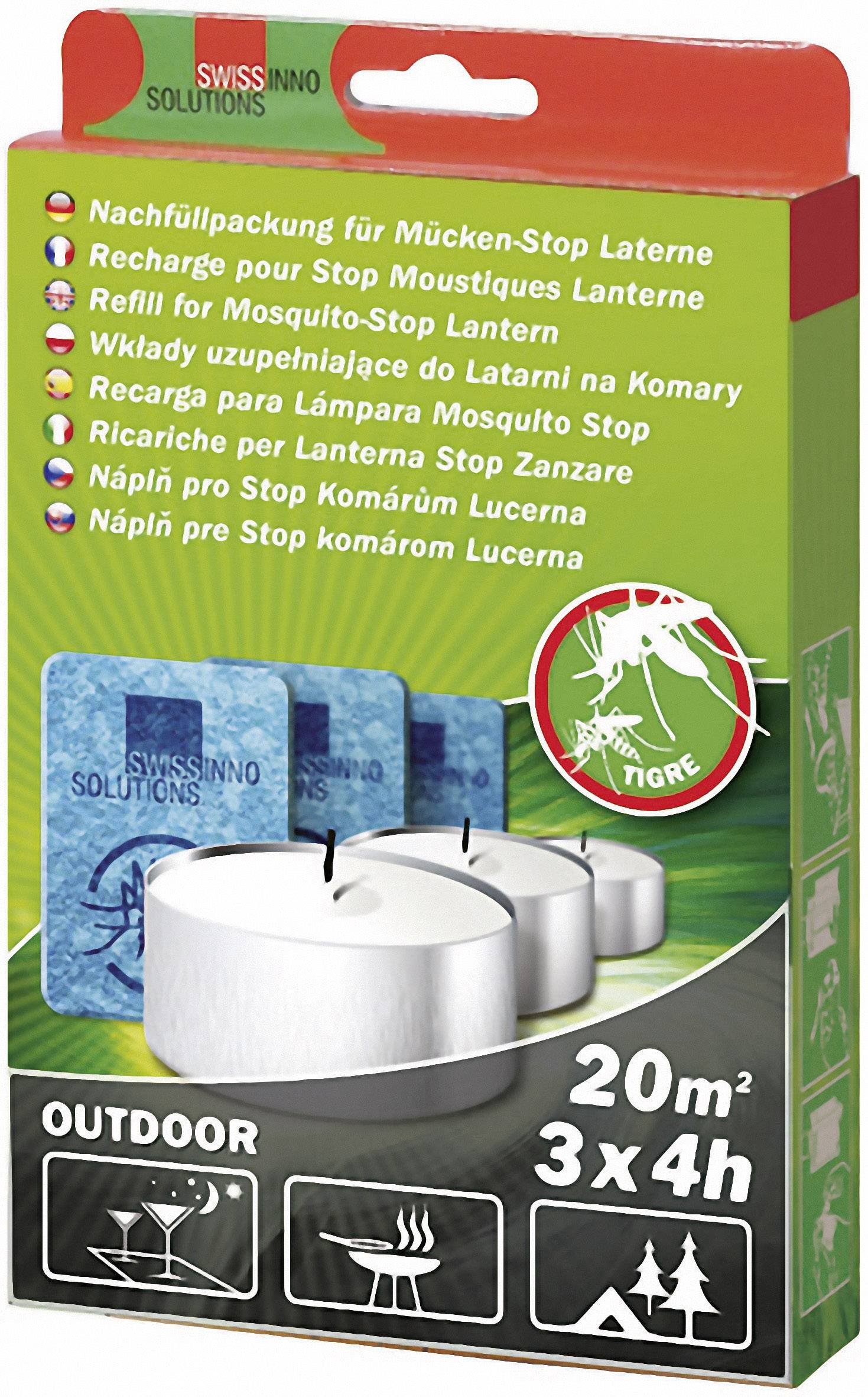 Swissinno 1 232 001K Refill Mosquito-Stop 12h Mücken-Stopp-Nachfüllpack Passend für Marke (Tierver