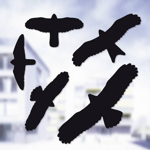 Swissinno Birdprotection Fensteraufkleber Vogelbild Funktionsart Abschreckung 5 St.