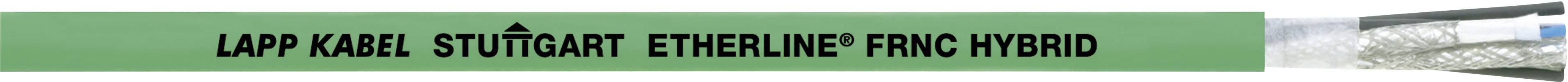 Ein grünes Kabel mit der Aufschrift 'Lapp Kabel Stuttgart Etherline® FRNC Hybrid'.