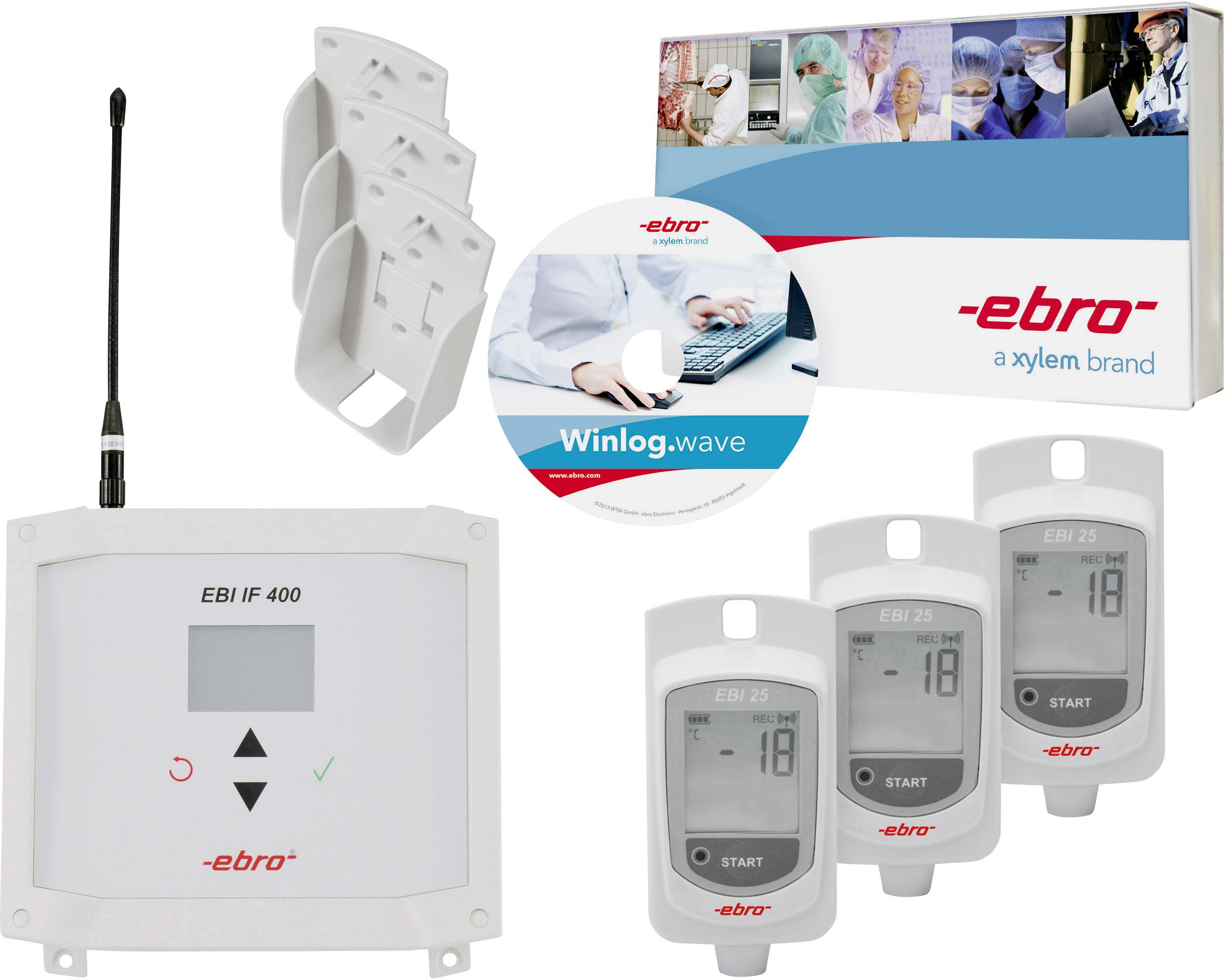 ebro EBI 25-T-Set Funk--Datenlogger-Set, Messschreiber,