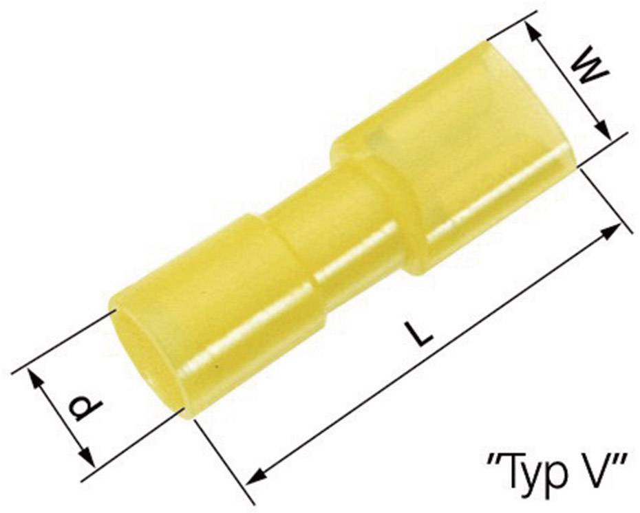 LAPP Flachsteckhülse Steckbreite: 4.8 mm Steckdicke: 0.5 mm 180 ° Vollisoliert Blau 100 St.