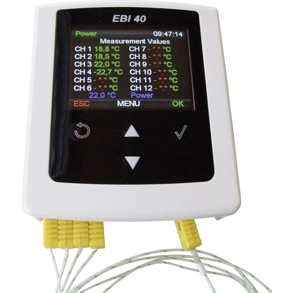 Ebro 1340-6401 EBI 40 TC-02 Temperatur-Datenlogger kalibriert (ISO) Messgröße Temperatur -200 bis 1 Ebro 1340-6401 EBI 40 TC-02 Temperatur-Datenlogger kalibriert (ISO) Messgröße Temperatur -200 bis 1