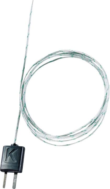 Thermoelement vom Typ K mit verdrilltem Kabel, geeignet zur Temperaturmessung in industriellen Anwendungen.