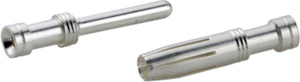 Zwei silberne Metalladapter miteinander verbunden, möglicherweise Steckverbinder oder Adapter für mechanische oder elektrische Anwendungen.