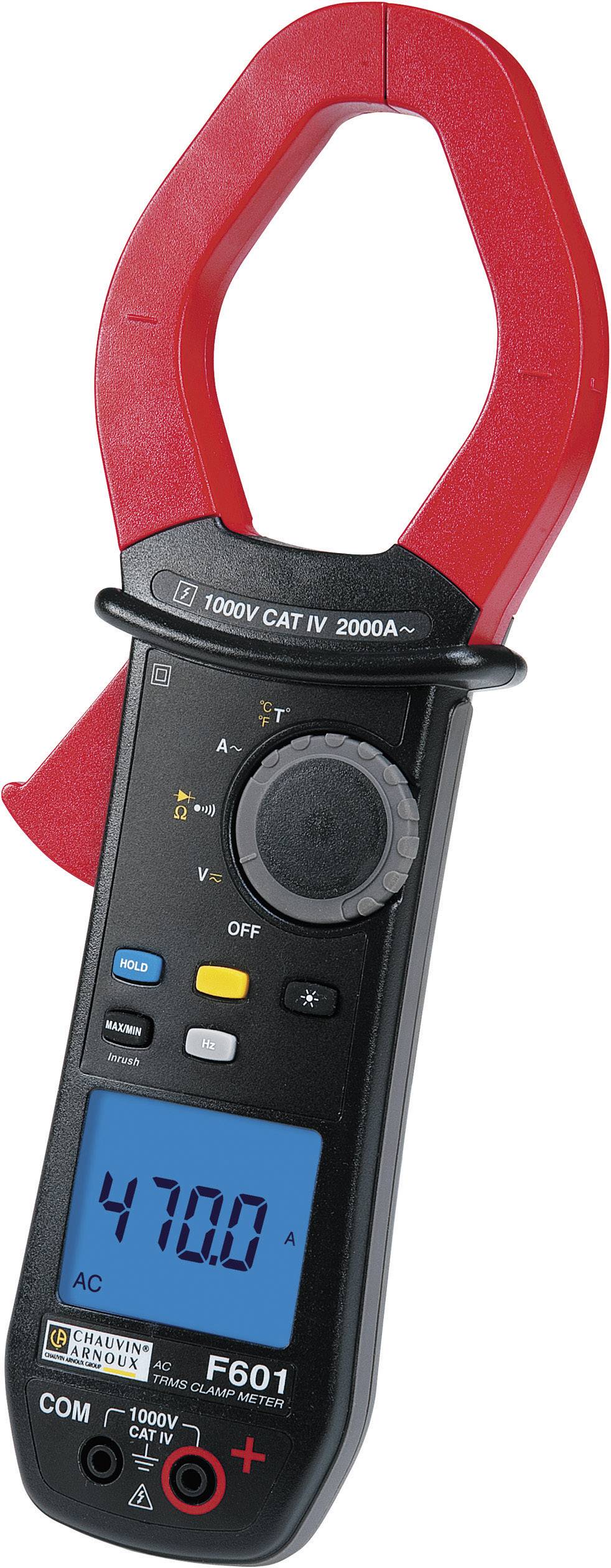 Chauvin Arnoux F601 Stromzange, Hand-Multimeter digital CAT IV 1000 V Anzeige (Counts): 10000