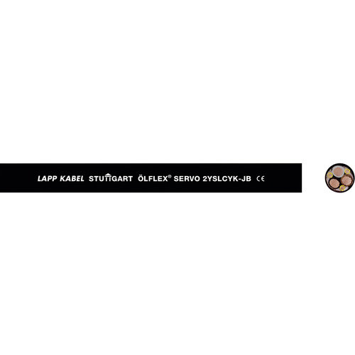 LAPP ÖLFLEX® SERVO 2YSLCY-JB Servoleitung 3 x 4mm² + 3G 0.75mm² Schwarz 36441-50 50m