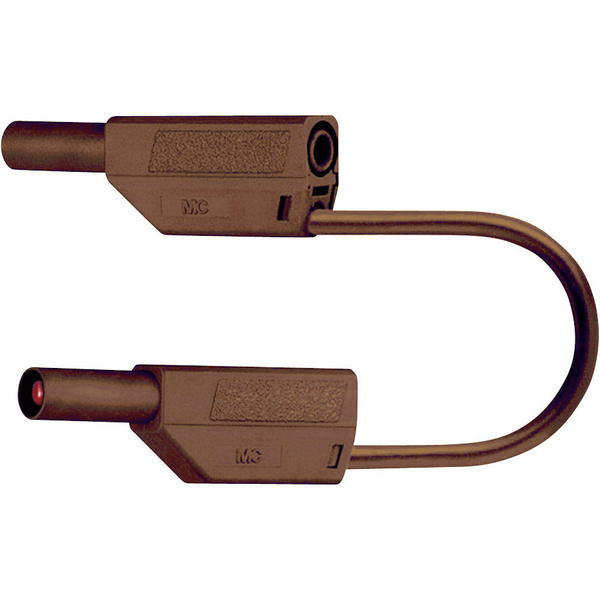 Stäubli SLK425-E Sicherheits-Messleitung [Lamellenstecker 4mm - Lamellenstecker 4 mm] 2.00m Braun 1St.