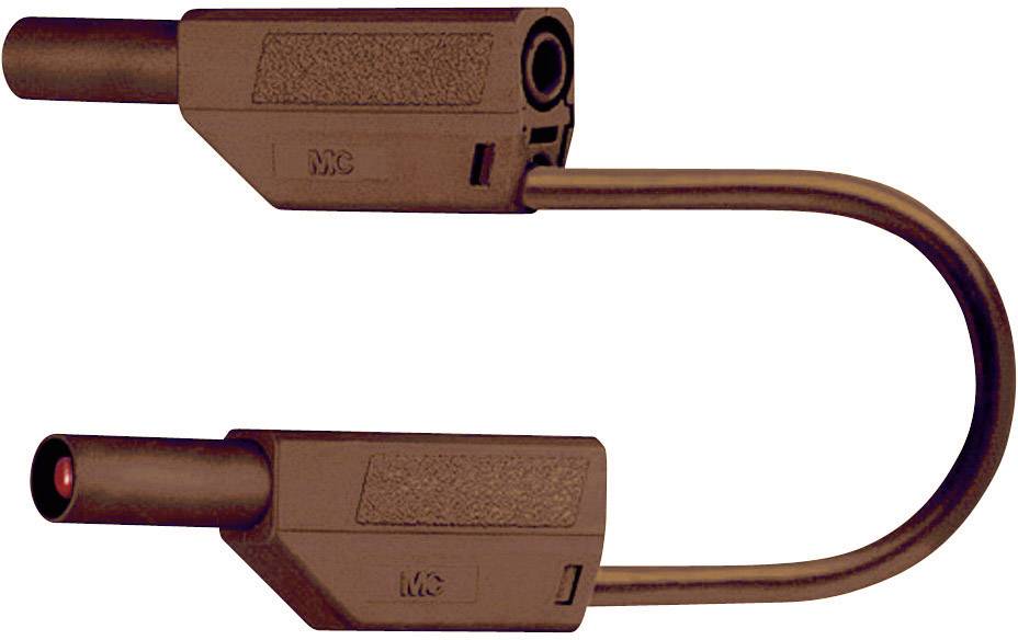 Stäubli SLK425-E Sicherheits-Messleitung [Lamellenstecker 4mm - Lamellenstecker 4 mm] 2.00m Braun 1St.