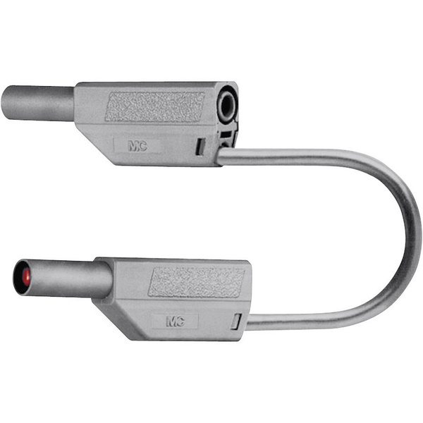 Stäubli SLK425-E Sicherheits-Messleitung [Lamellenstecker 4 mm - Lamellenstecker 4 mm] 0.50 m Grau 1 St.