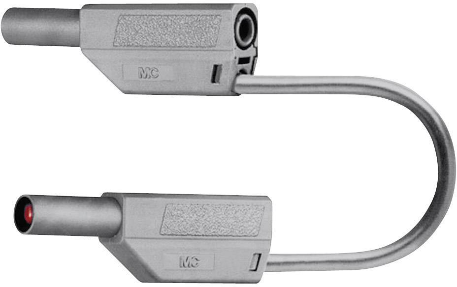 Stäubli SLK425-E Sicherheits-Messleitung [Lamellenstecker 4mm - Lamellenstecker 4 mm] 0.75m Grau 1St.