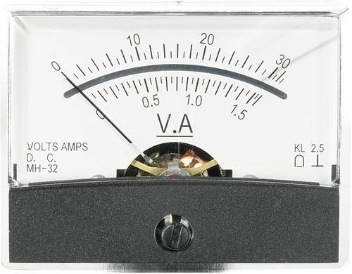 VOLTCRAFT AM-60X46/30V/1,5A/DC AM-60X46/30V/1,5A/DC Einbau-Messgerät AM-60X46/30V/1,5A/DC 30 V/1.5