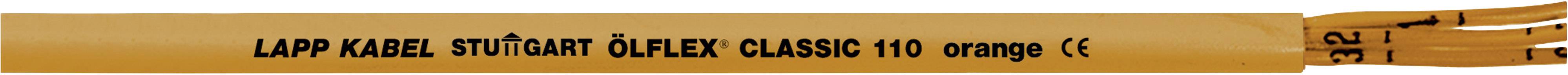 Ein orangefarbenes Kabel mit der Aufschrift 'LAPP KABEL ÖLFLEX CLASSIC 110 orange CE'.