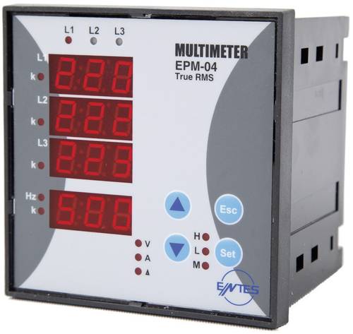 ENTES EPM-04C-96 Programmierbares 3-Phasen Einbau-AC-Multimeter EPM-04C-96 Spannung, Strom, Frequenz