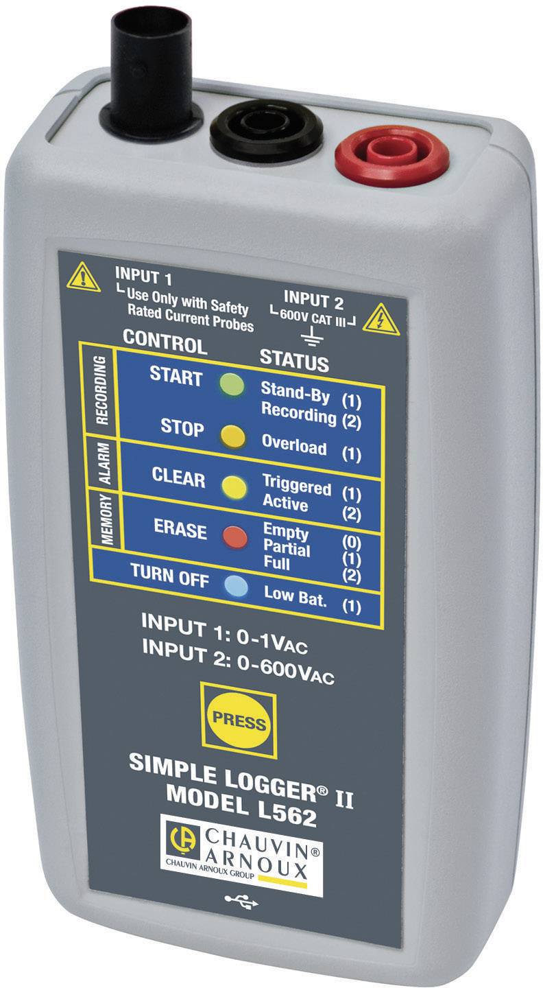 Chauvin Arnoux L562 Spannungs-Datenlogger Messgröße Spannung 0, 0 bis 600, 600 V/AC, V/DC