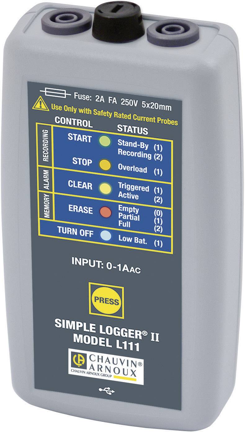 Chauvin Arnoux L111 Strom-Datenlogger Messgröße Strom 0 bis 1000 mA