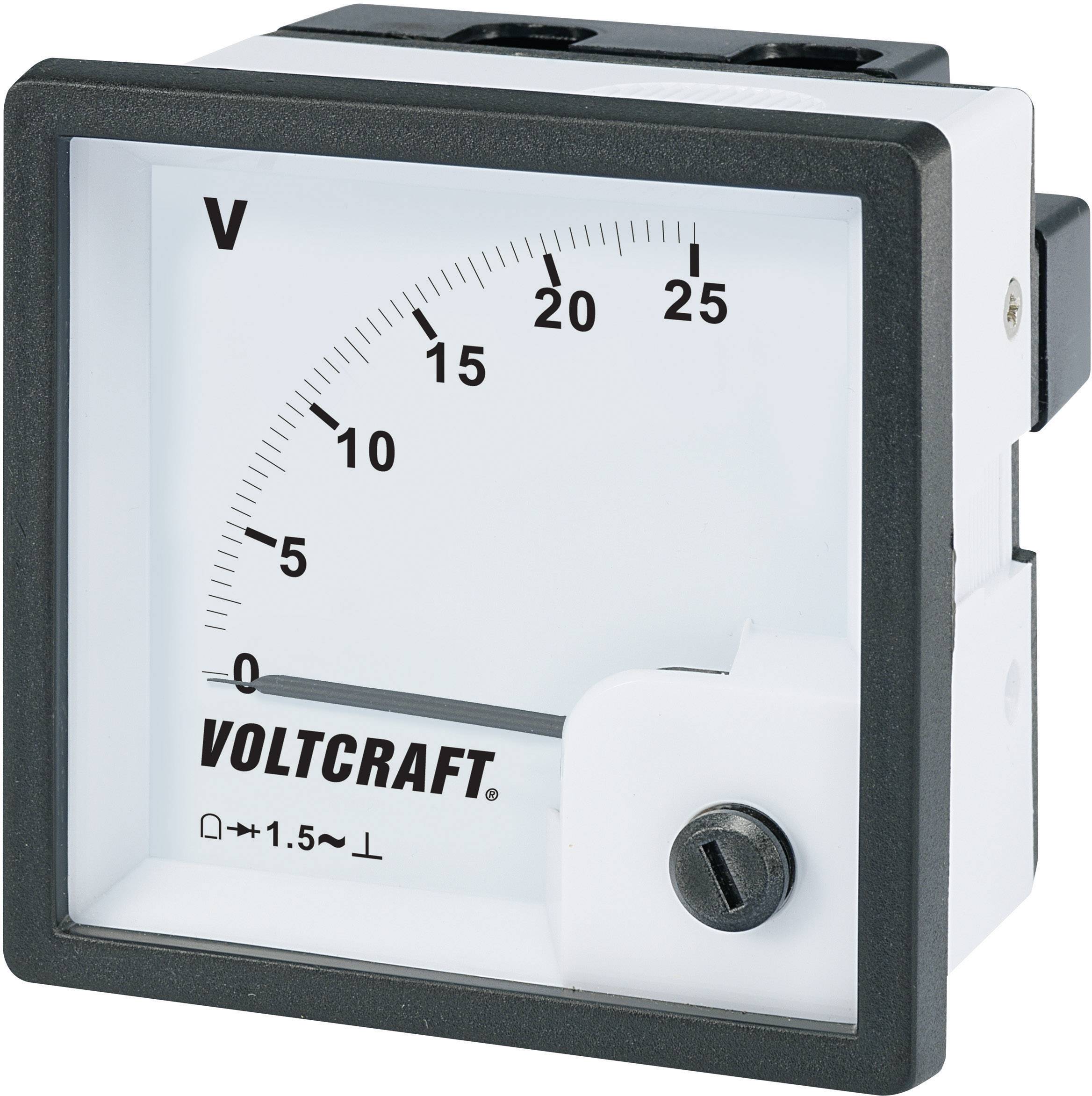 VOLTCRAFT AM-72x72/25V AM-72x72/25V Analog-Einbaumessgerät AM-72x72/25V 25V Drehspule