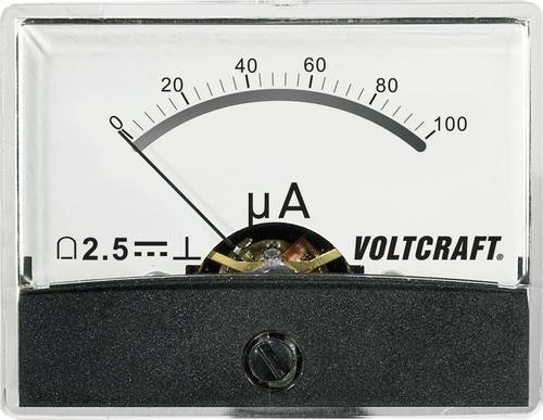 VOLTCRAFT AM-60X46/100µA/DC Einbau-Messgerät AM-60X46/100µA/DC 100 µA