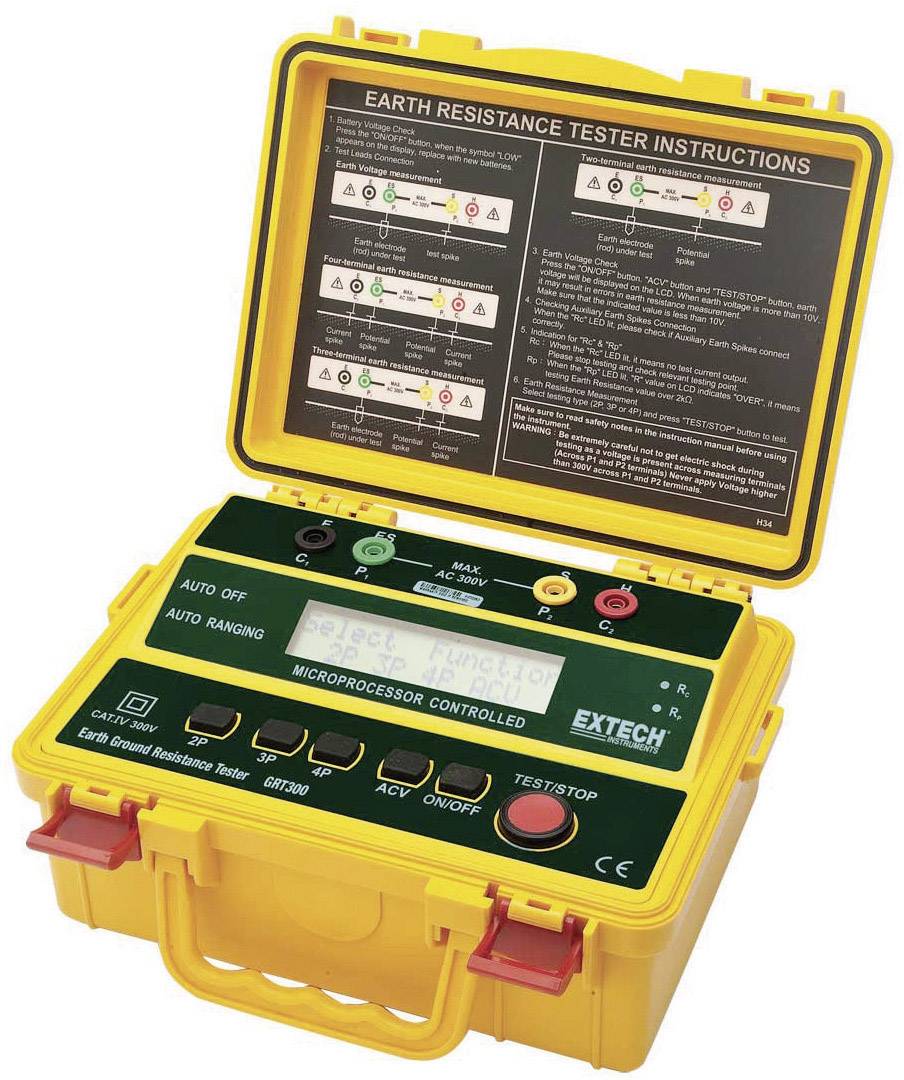 Extech GRT300 Erdungsprüfgeräte-Kit für 2-/3- und 4-Leiter-Erdungsmessung