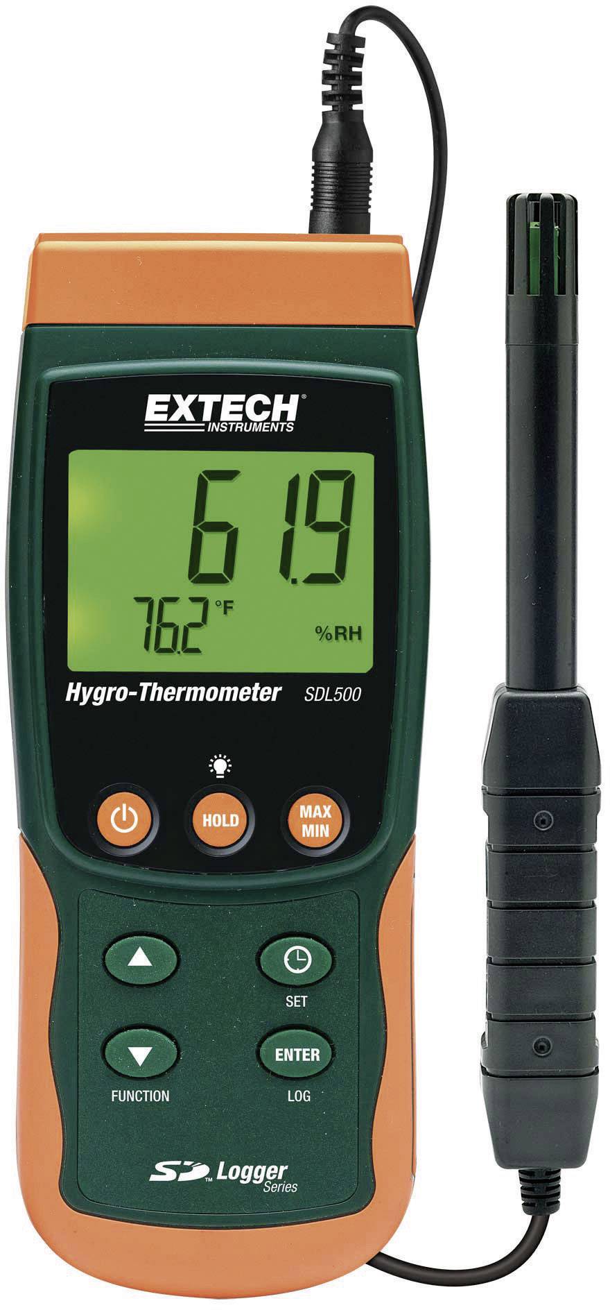 Extech SDL500 Luftfeuchtemessgerät (Hygrometer) 5% rF 95% rF Datenloggerfunktion, Taupunkt-/Schimmelwarnanzeige