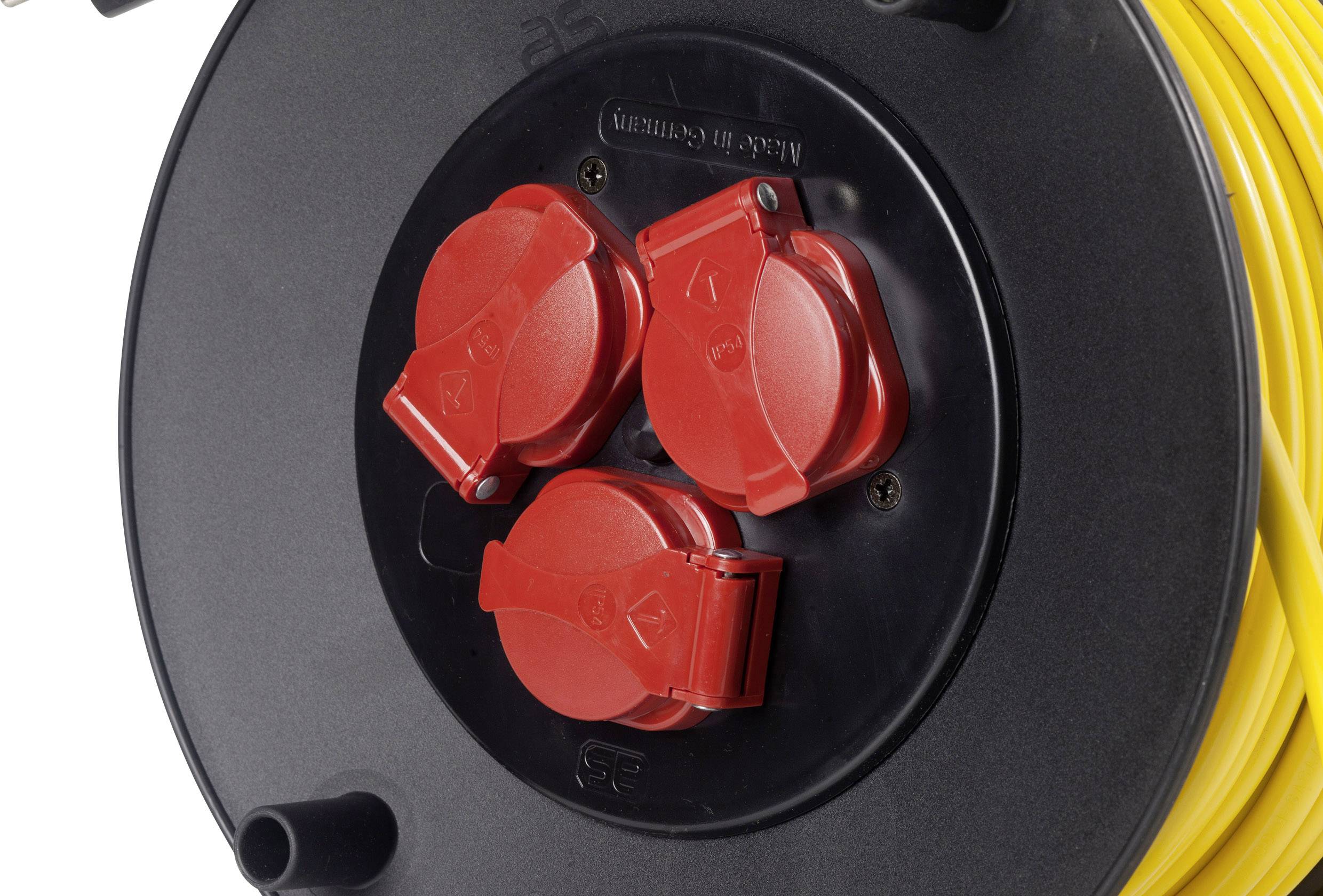 AS Schwabe 10139 Kabeltrommel 33.00m Gelb Schutzkontakt-Stecker