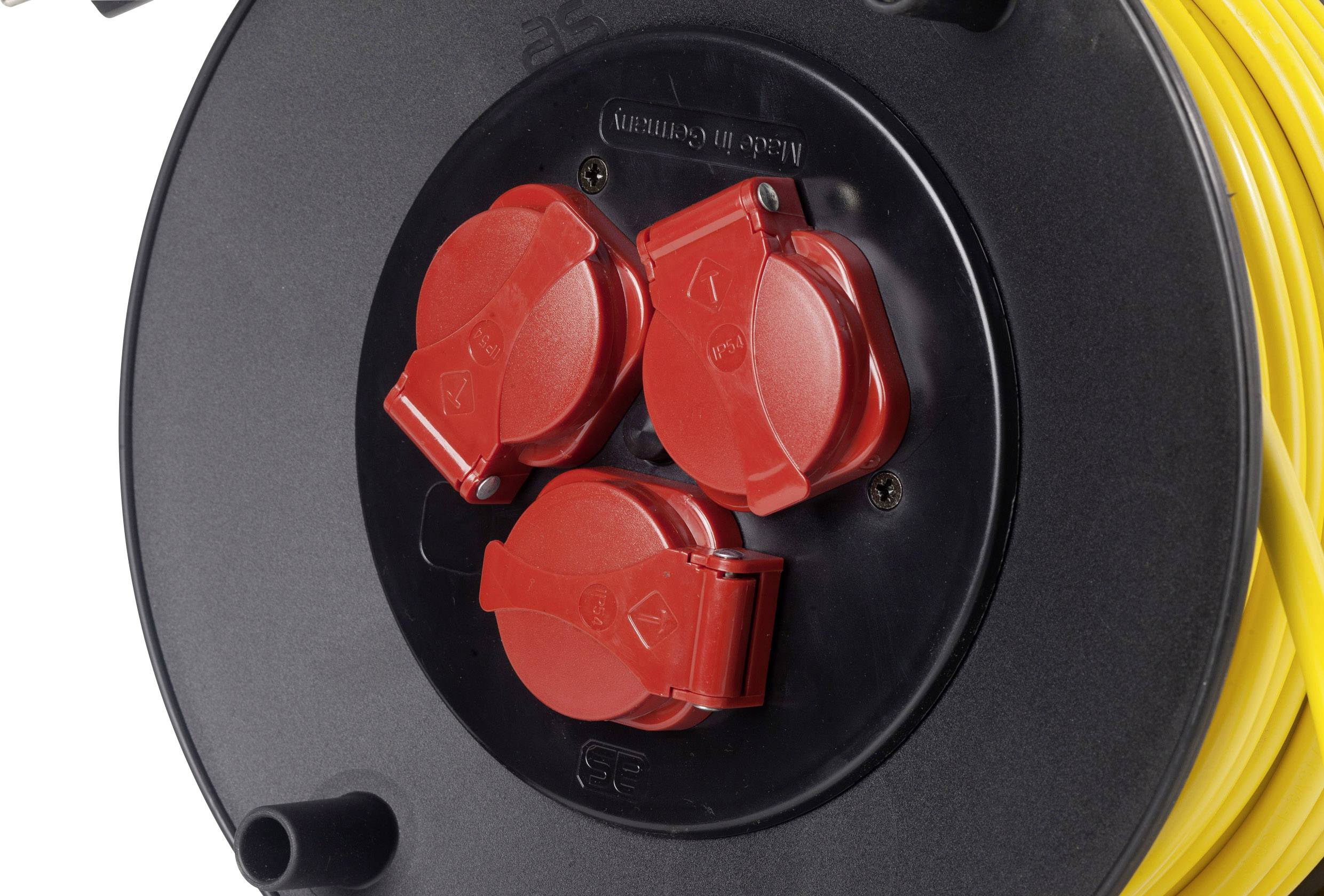 AS Schwabe 10136 Kabeltrommel 25.00m Gelb Schutzkontakt-Stecker