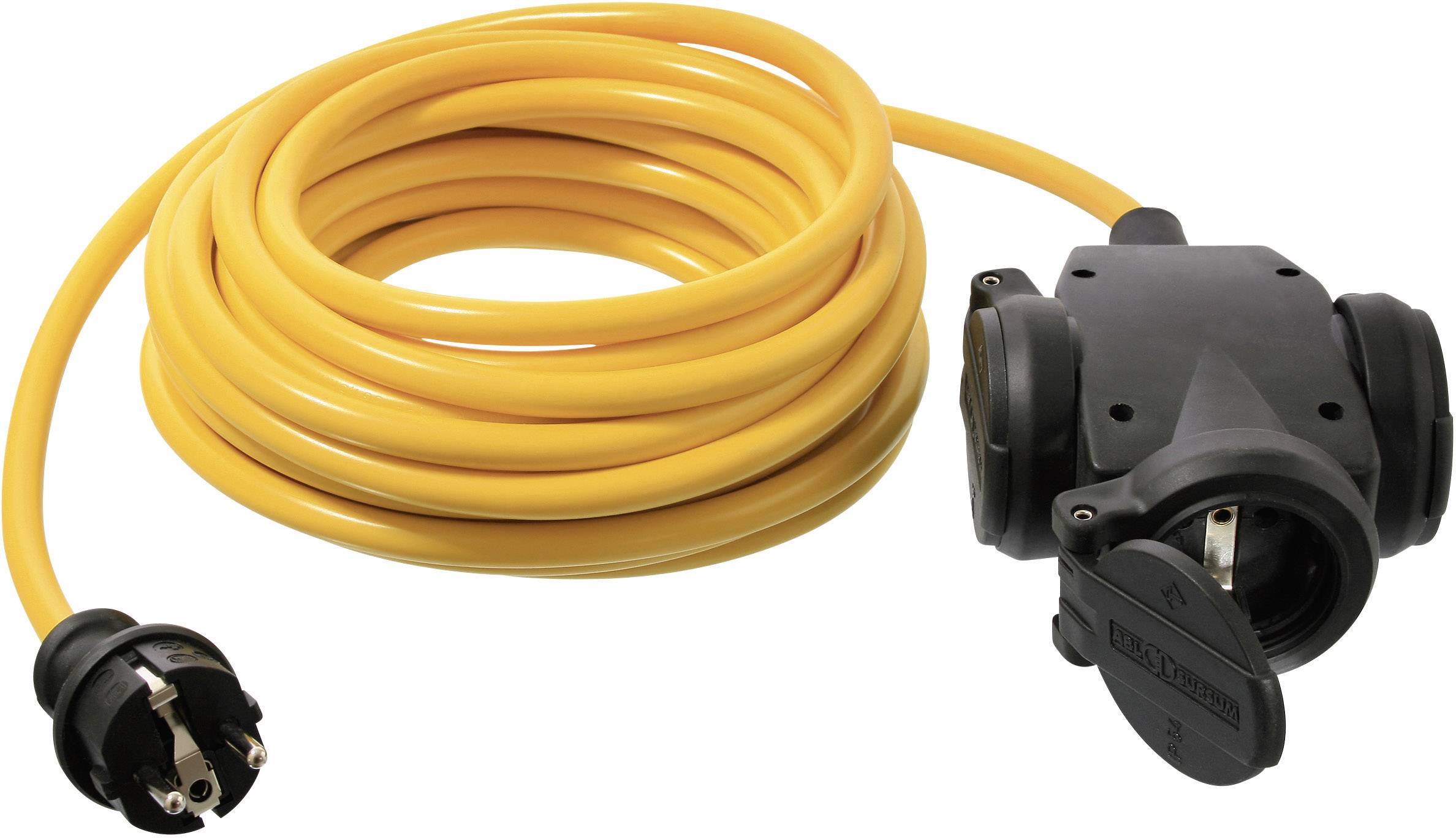 AS Schwabe 61453 Strom Verlängerungskabel Gelb 10.00 m