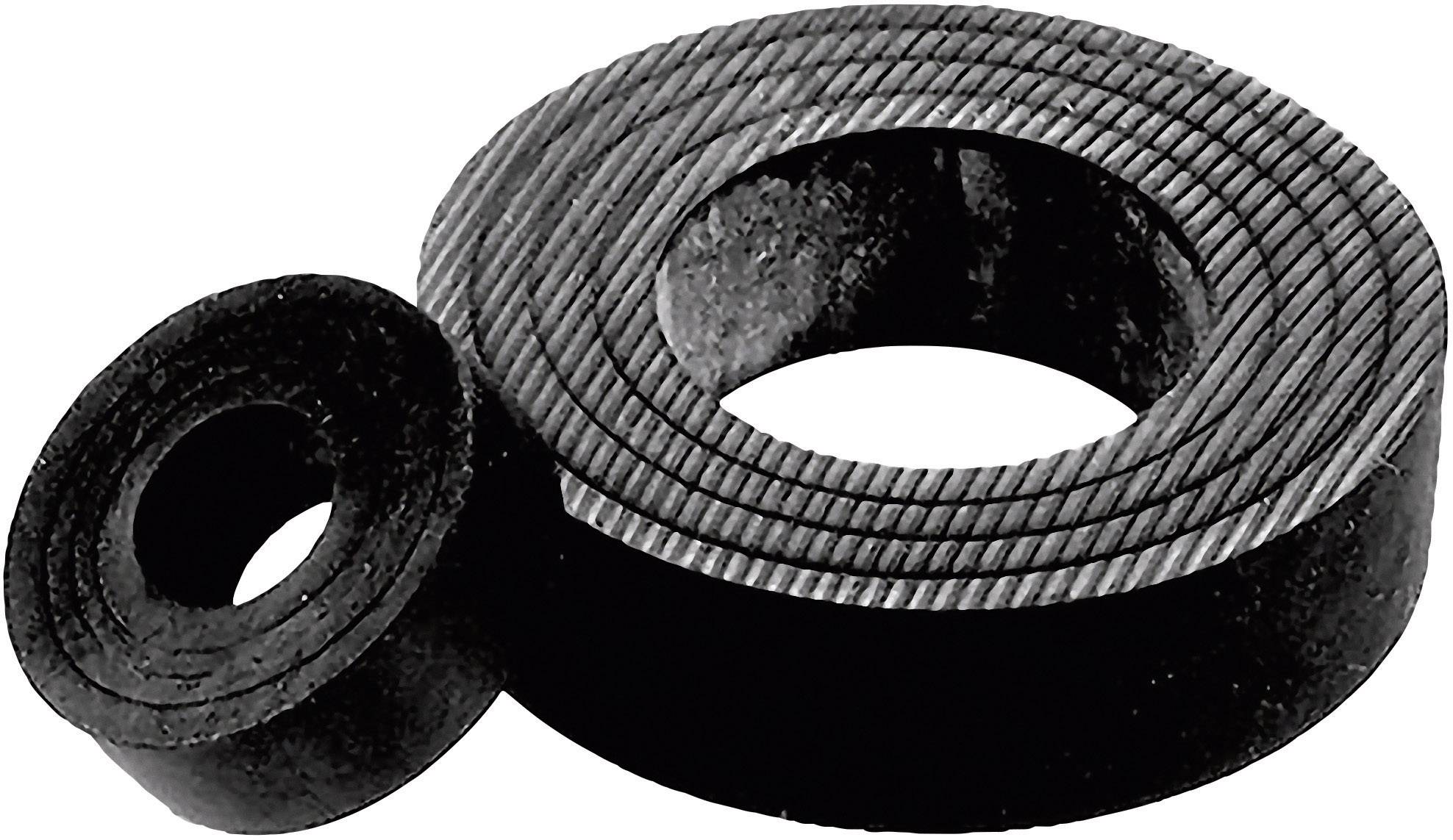 Zwei unterschiedlich große, runde Gummidichtungen in Schwarz, nebeneinanderliegend. Sie haben eine gerillte Oberfläche.