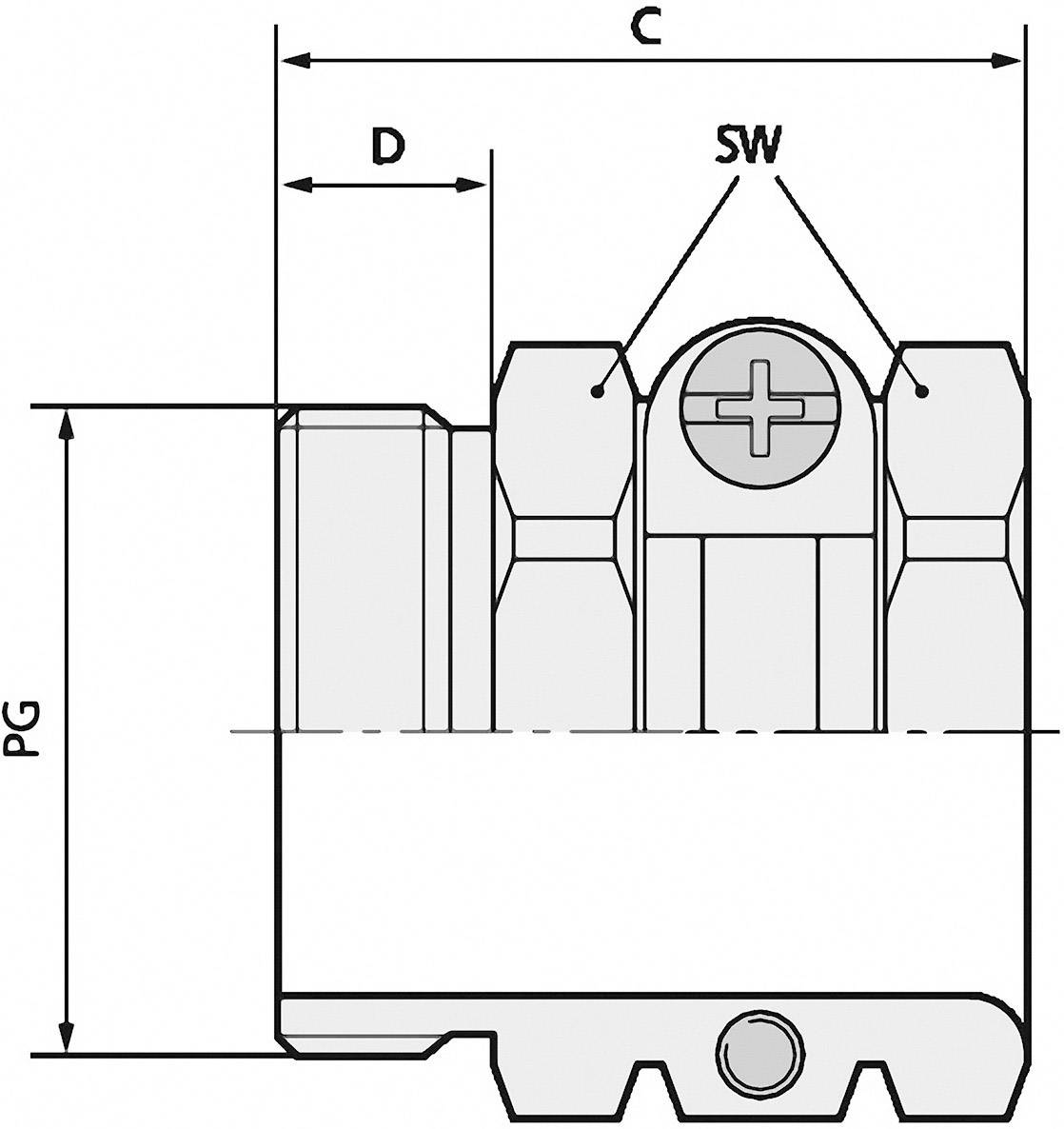 LAPP 52000920 Kabelverschraubung mit Zugentlastung PG48 Messing Messing 5St.