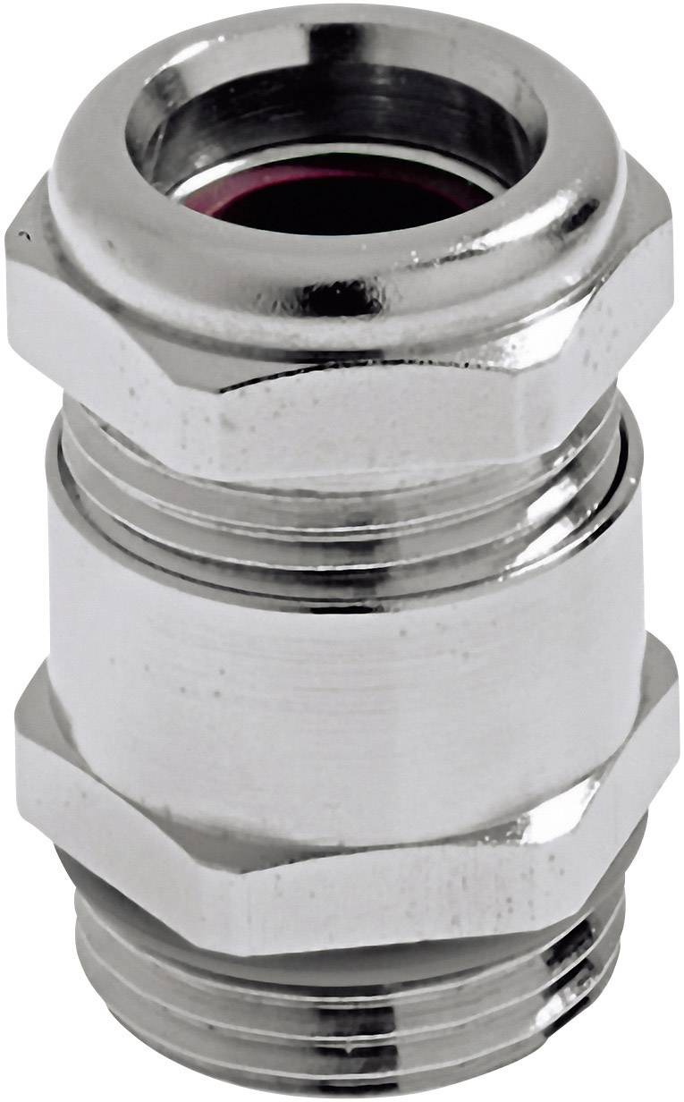 Metallkabelverschraubung mit sechseckiger Mutter, geeignet für sichere Kabelbefestigung und Abdichtung in elektrischen Geräten.