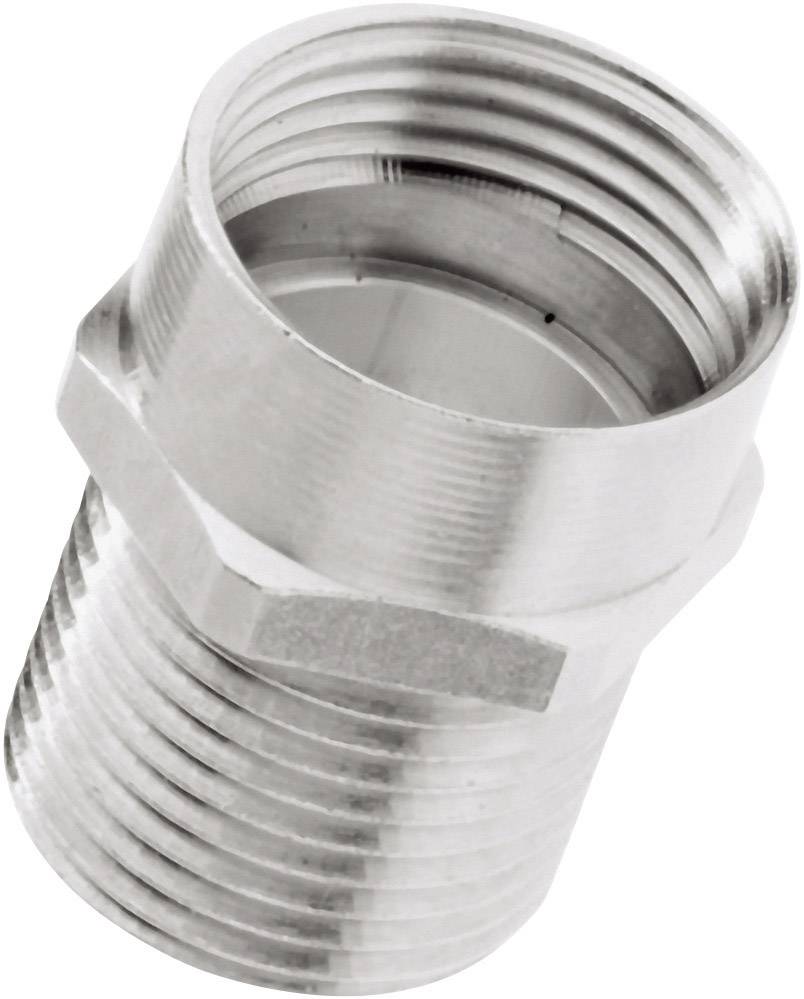 Metallstück mit Gewinde, zylindrische Form, vermutlich Teil eines Rohrleitungssystems.