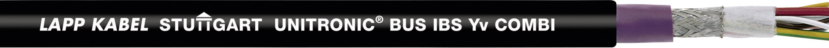 Ein Kabel mit der Aufschrift 'LAPP KABEL STUTTGART UNITRONIC BUS IBS Y COMBI' und mehrfarbigen Drähten im Querschnitt.