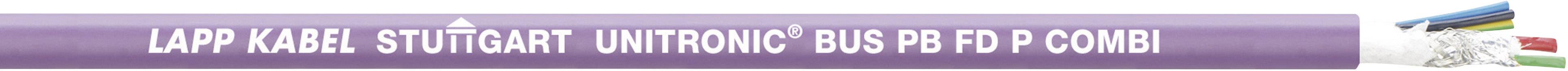 'Lapp Kabel Stuttgart UNITRONIC BUS PB FD P COMBI' in weißer Schrift auf lila Hintergrund, mit buntem Kabel-Emblem rechts.