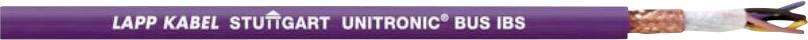 Ein violettes Kabel mit der Aufschrift 'LAPP KABEL UNITRONIC BUS IBS', offenbart verschiedene isolierte Adern am Ende.