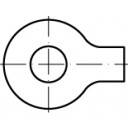 TOOLCRAFT Unterlegscheiben mit Lappen 21 mm 42 mm Stahl 100 St. 104570