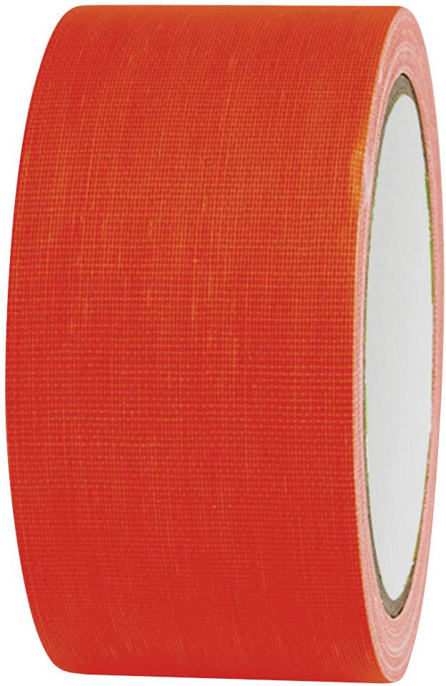 Rolle mit rotem Klebeband, Ansicht von der Seite, zeigt das Band und den Kartonkern.