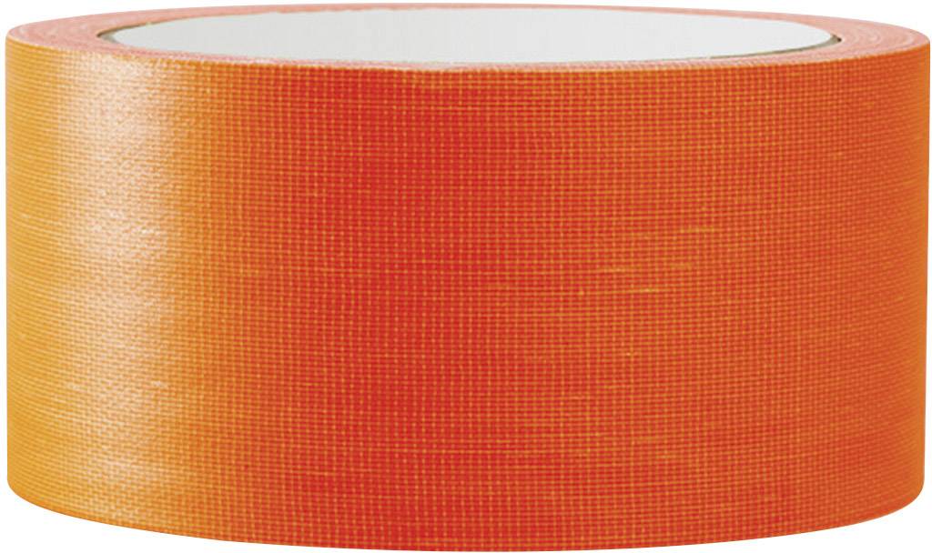Rolle aus orangefarbenem Gewebeklebeband. Ideal für das Abdichten, Reparieren oder Kennzeichnen in verschiedenen Anwendungen.
