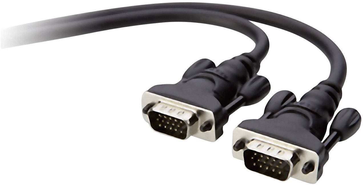 Belkin VGA Anschlusskabel VGA 15pol. Stecker, VGA 15pol. Stecker 3.00 m Schwarz F2N028B10 schraubba