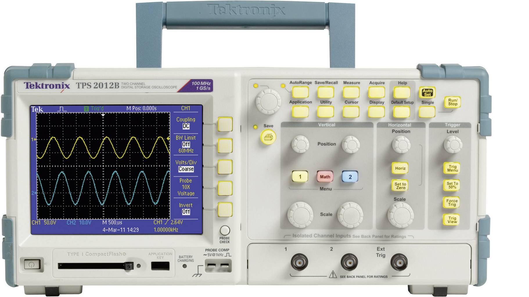 Oscilloscopio Digitale Tektronix TBS2204B | 200 MHz, 2 GSa/s, 8 Bit | Strumento Professionale Da Laboratorio