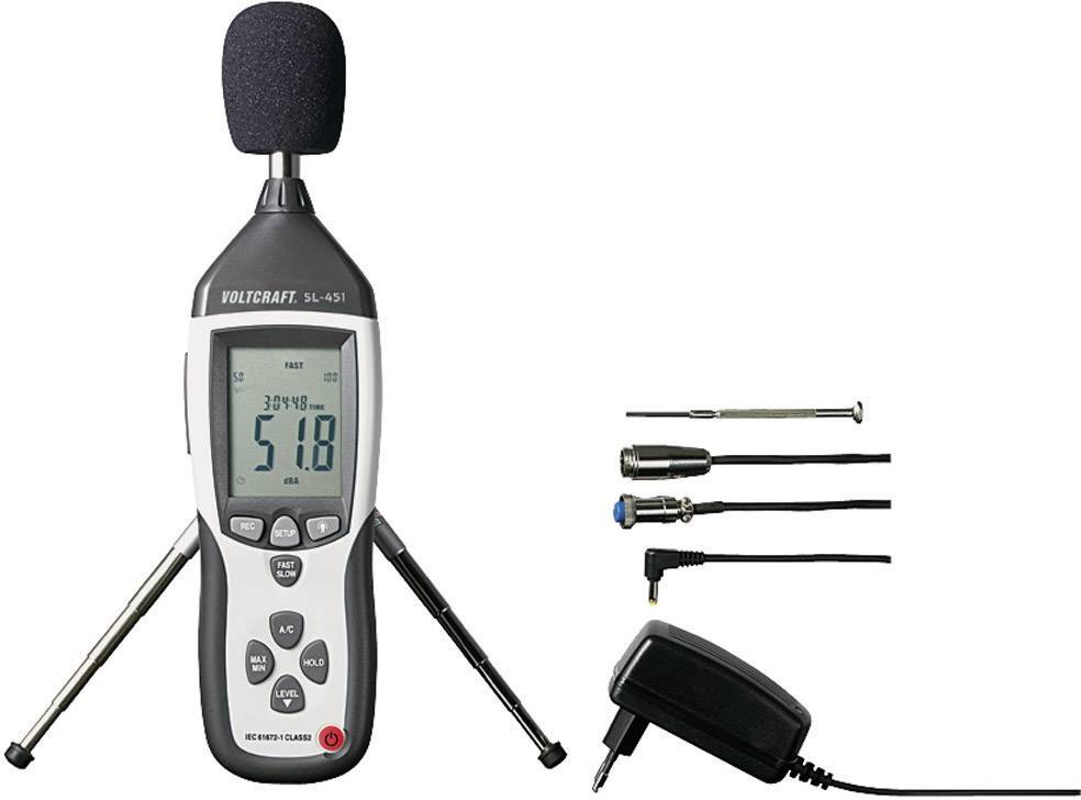 VOLTCRAFT Schallpegel-Messgerät SL-451 30 - 130 dB 31.5 Hz - 8 kHz USB