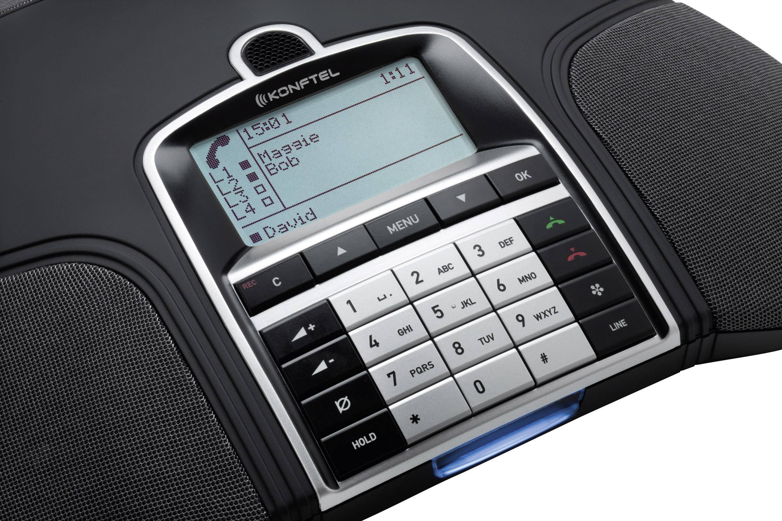 Konftel 300IP Konferenztelefon VoIP Schwarz, Silber